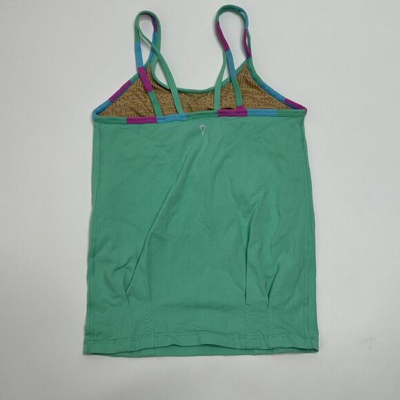 Ivivva Girls Sz 10 Lululemon Racerback Tank Top Blue/Green Pink Athletic Workout - Picture 2 of 9